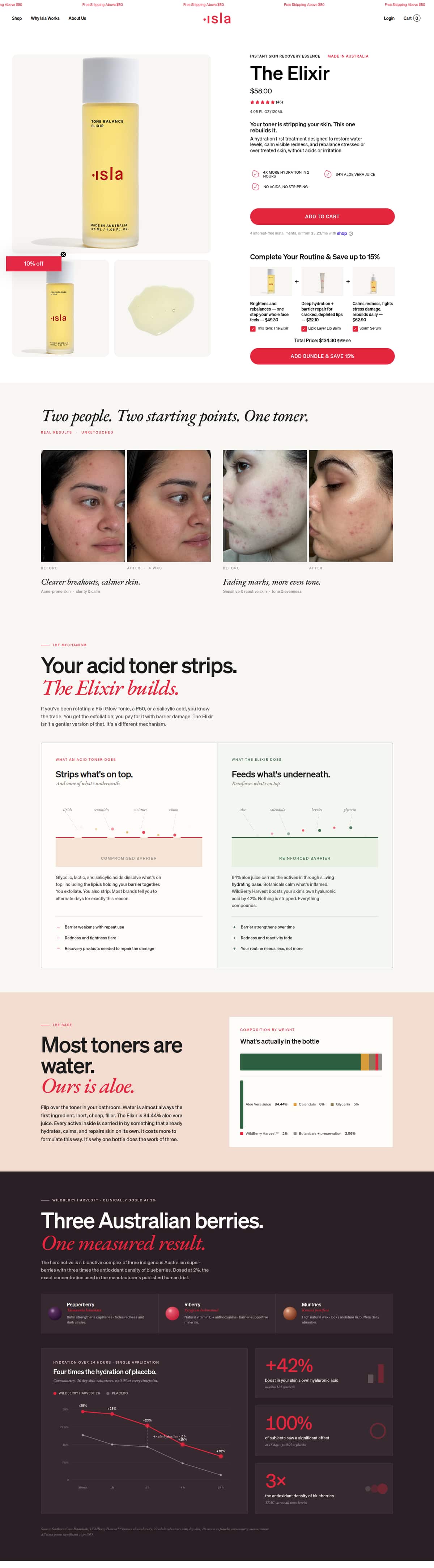 Product page — Isla Beauty